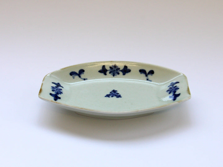 Old Underglazed Flower Snack Plate - Crafted By Pottery Ao