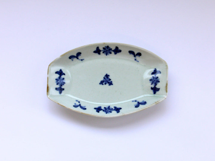 Old Underglazed Flower Snack Plate - Crafted By Pottery Ao