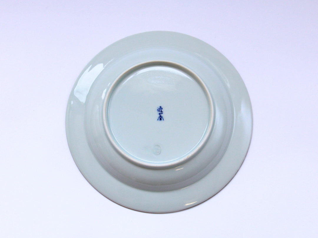 Slip Trailing Small Flower Chirashi Rim Plate Large - Crafted By Tokushichi Kiln