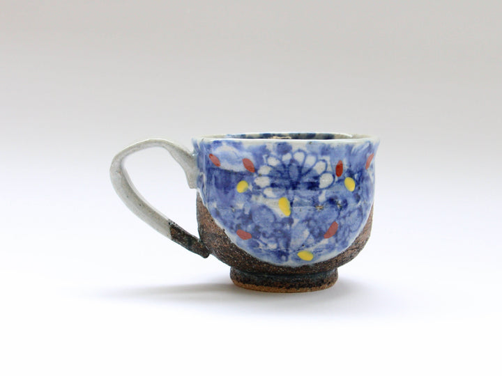 Flower Arabesque Coffee Cup Red - Crafted By Kosai Kiln