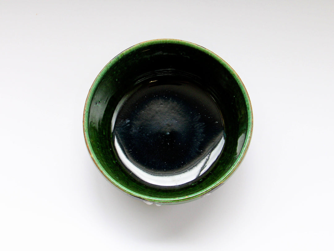 Oribe Black and White Dot Flat Bowl - Crafted By Kazuhito Yamamoto