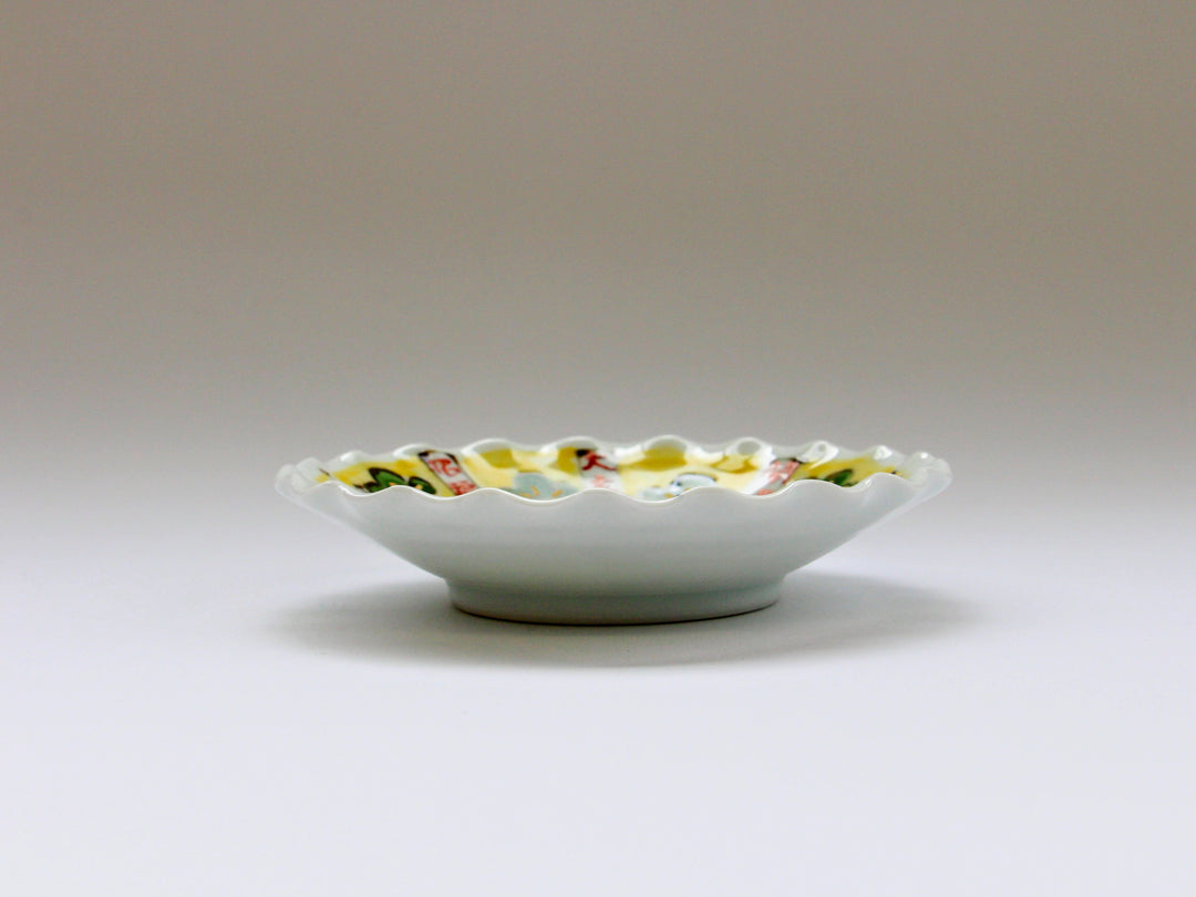 Hand-Pinched Bowl 4-Sun Picture Plate Rake - Crafted By Pottery Raku