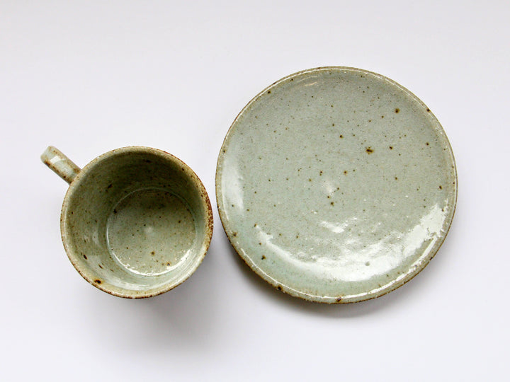 Ofukei Exterior Carving Coffee Cup and Saucer - Crafted By Hyozan Kiln