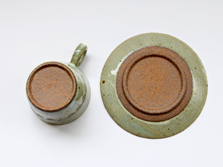 Ofukei Exterior Carving Coffee Cup and Saucer - Crafted By Hyozan Kiln