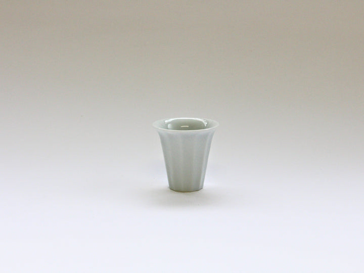 Faceted Trumpet Sake Cup White - Crafted By Seitoen