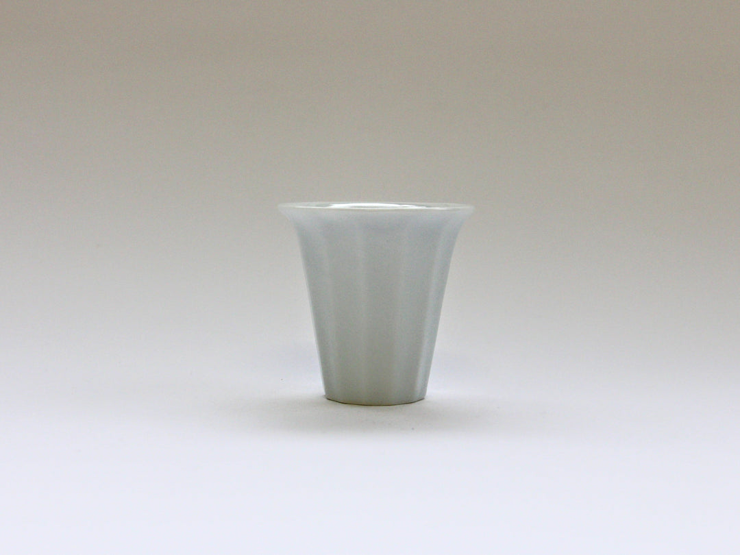 Faceted Trumpet Sake Cup White - Crafted By Seitoen