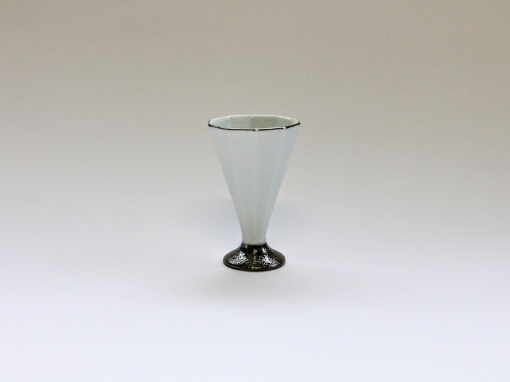 Octagonal Aperitif Cup with Silver Glaze - Crafted By Seitoen