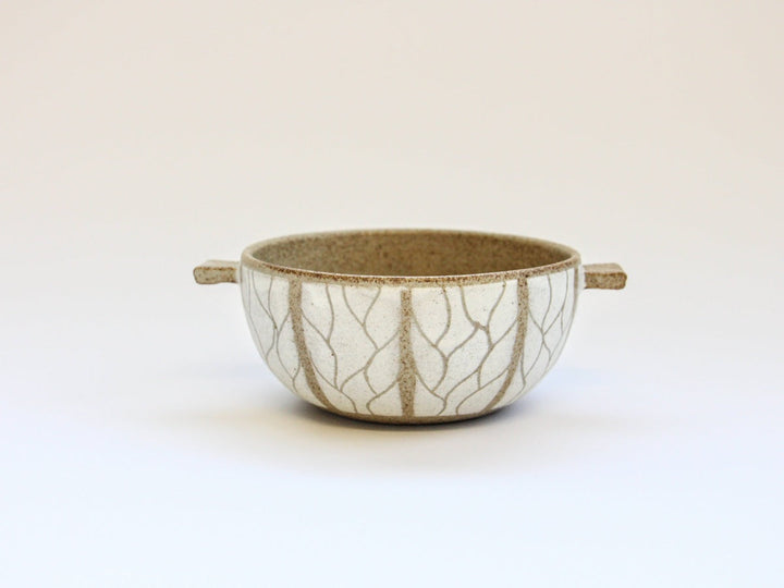 Soup Cup with Lupo Woodland Pattern and Dual Handles - Crafted By Seitoen