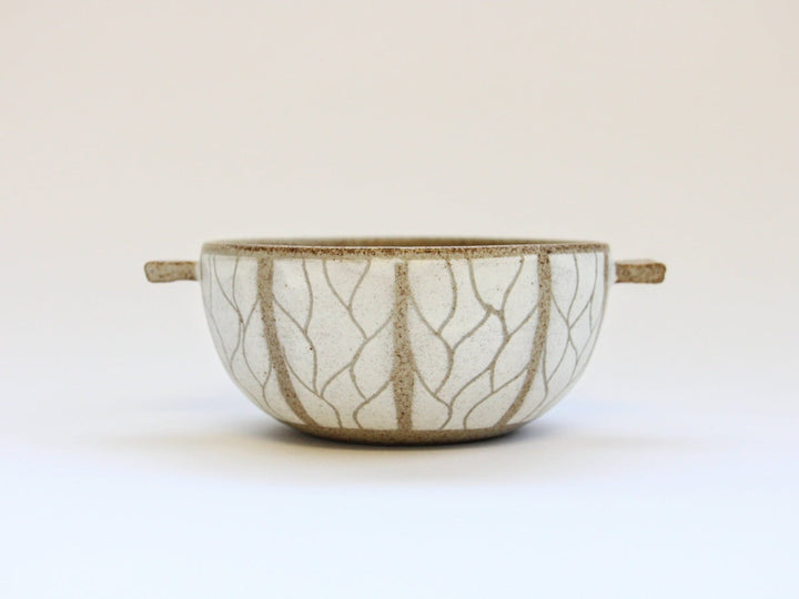 Soup Cup with Lupo Woodland Pattern and Dual Handles - Crafted By Seitoen