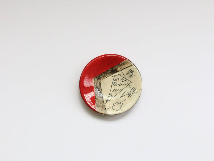 Hand Salt Plate Red - Crafted By Kakurin Kiln