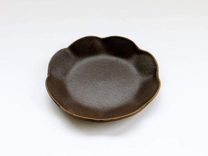 Rust Glazed Flower Plate Small - Crafted By Furutani Pottery