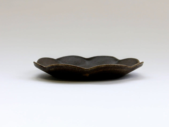 Rust Glazed Flower Plate Small - Crafted By Furutani Pottery