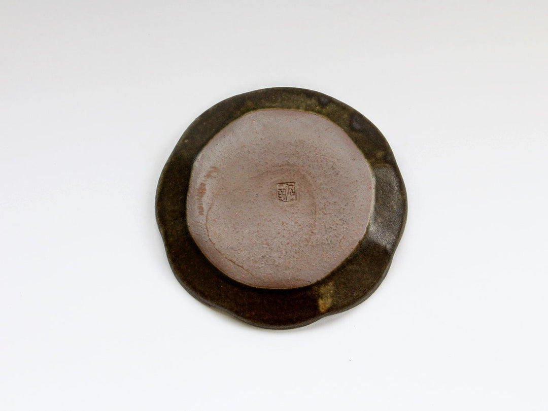 Rust Glazed Flower Plate Small - Crafted By Furutani Pottery