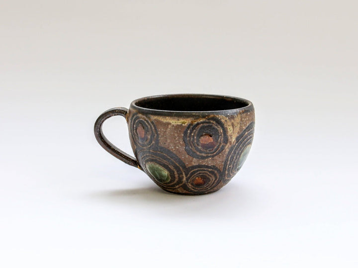 Round Mug with Circular Pattern - Crafted By Seitoen