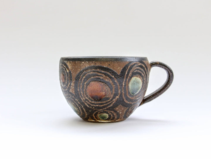 Round Mug with Circular Pattern - Crafted By Seitoen