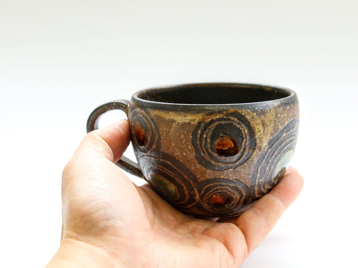 Round Mug with Circular Pattern - Crafted By Seitoen