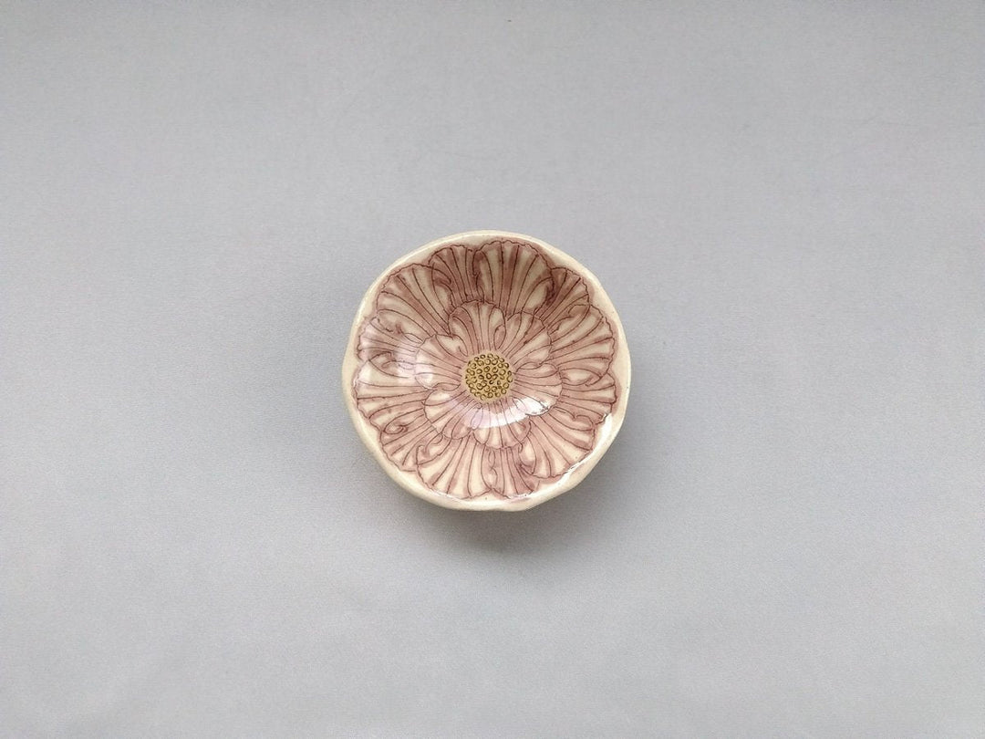 Peony Flower Rinka Small Bowl Purple - Crafted By Yoshihei Kato