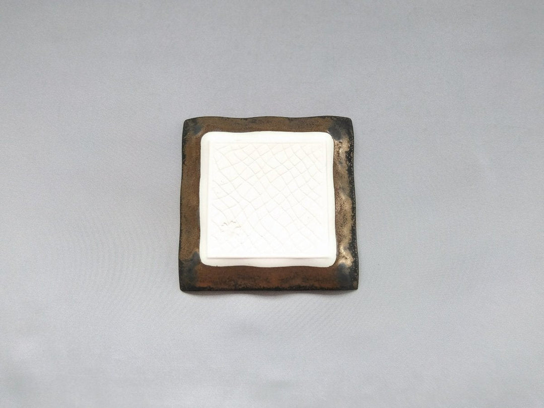 Gold Clay Glazed Square Plate Small - Crafted By Kikaku Pottery