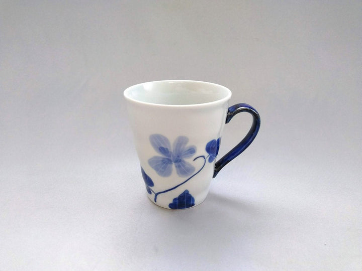 Underglazed Violet Pattern Mug Blue - Crafted By Eguchi Pottery