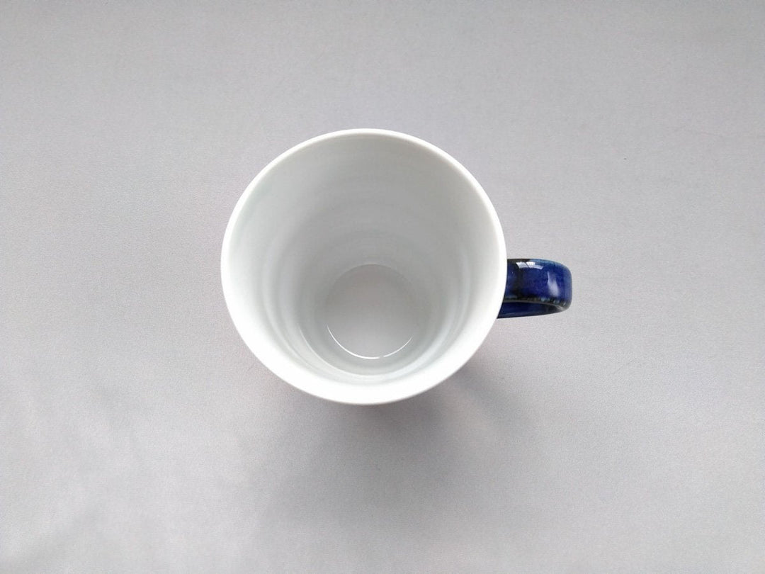 Underglazed Violet Pattern Mug Blue - Crafted By Eguchi Pottery