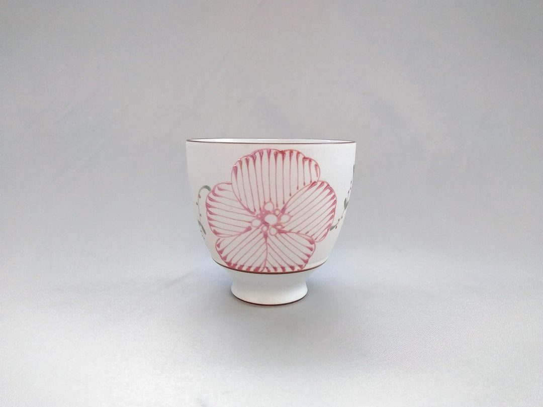 Luster Floral Kasuga Cup Red - Crafted By Fukuho Kiln