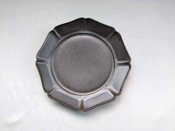 Black Glazed Happo 7-Sun Plate - Crafted By Pottery Ao