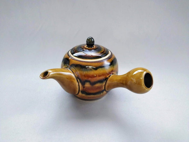 Striped Round Small Teapot - Crafted By Chojuro kiln