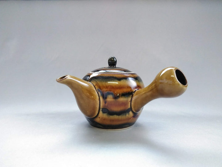 Striped Round Small Teapot - Crafted By Chojuro kiln