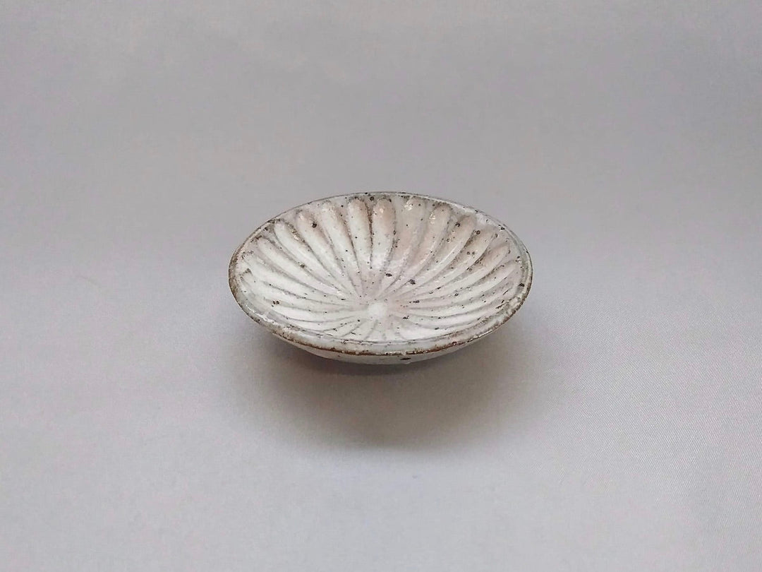 White Slip Ridged Small Plate - Crafted By Hyozan Kiln