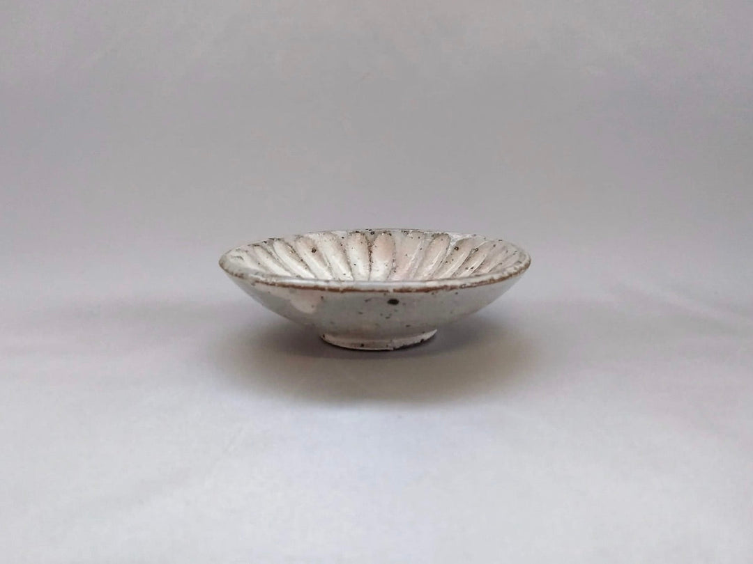 White Slip Ridged Small Plate - Crafted By Hyozan Kiln