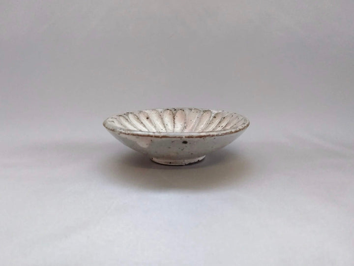 White Slip Ridged Small Plate - Crafted By Hyozan Kiln