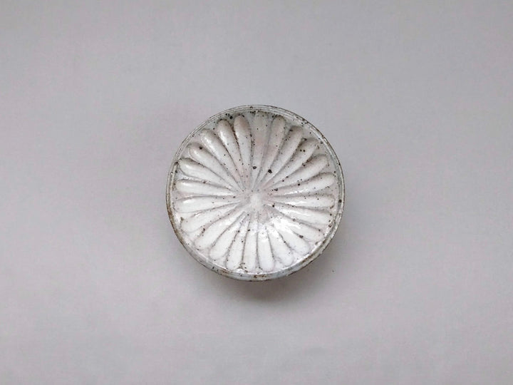 White Slip Ridged Small Plate - Crafted By Hyozan Kiln