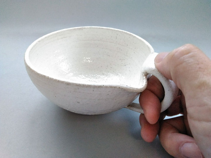 New White Slip Soup Cup - Crafted By Masahiro Kumagai