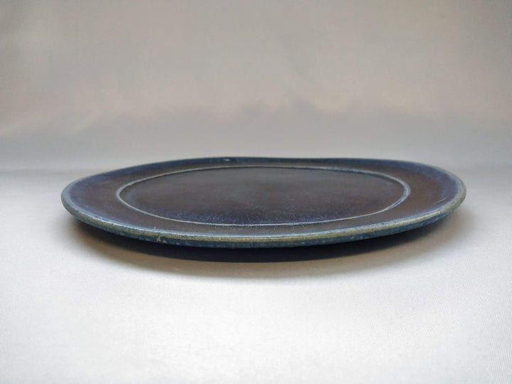 Deep Blue Glazed Dinner Plate - Crafted By Kazuhito Yamamoto