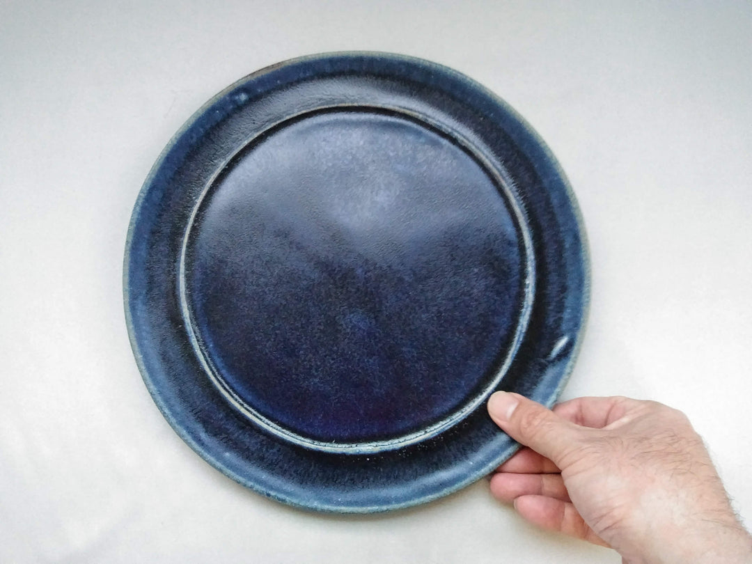 Deep Blue Glazed Dinner Plate - Crafted By Kazuhito Yamamoto