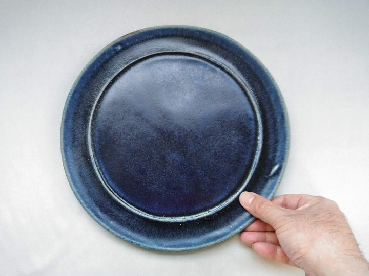 Deep Blue Glazed Dinner Plate - Crafted By Kazuhito Yamamoto