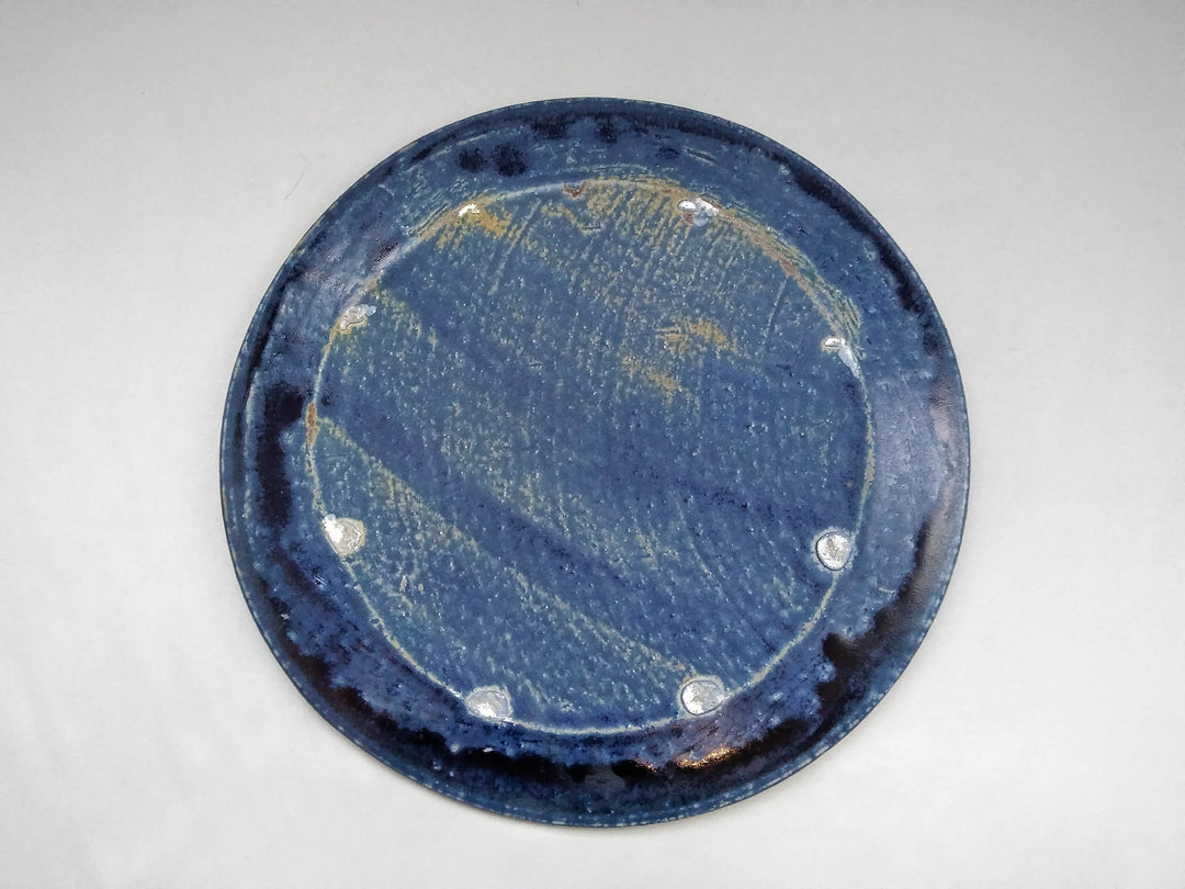 Deep Blue Glazed Dinner Plate - Crafted By Kazuhito Yamamoto