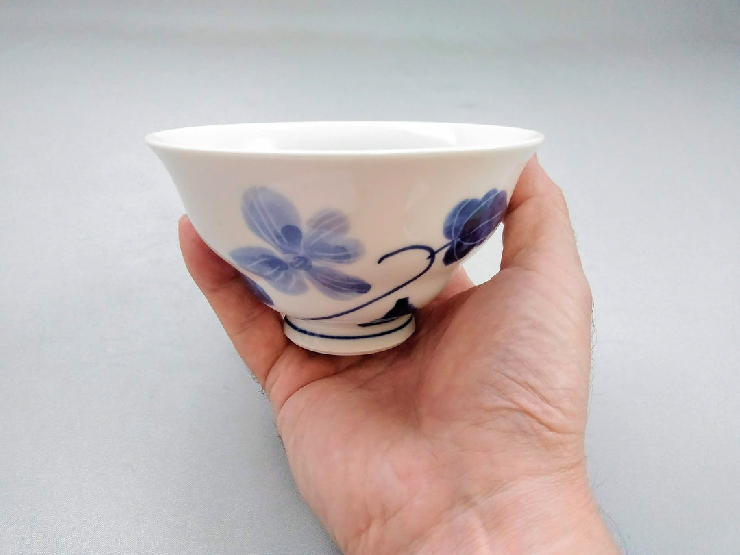 Underglazed Violet Patterned Rice Bowl - Crafted By Eguchi Pottery