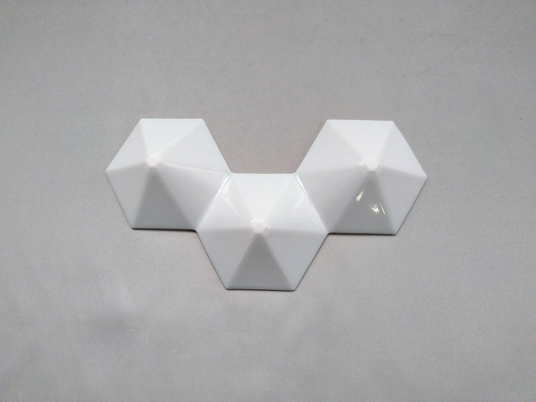 Mica Silver Japanese paper Hexagonal 3-piece assortment - Crafted By Yamahira Kiln