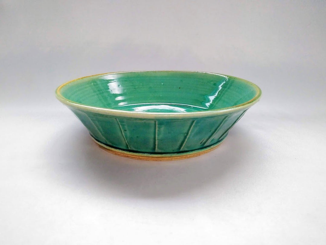 Turkish Green Sogi 7-Sun Shallow Bowl - Crafted By Shinji Akane