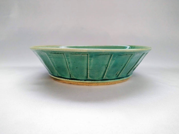 Turkish Green Sogi 7-Sun Shallow Bowl - Crafted By Shinji Akane