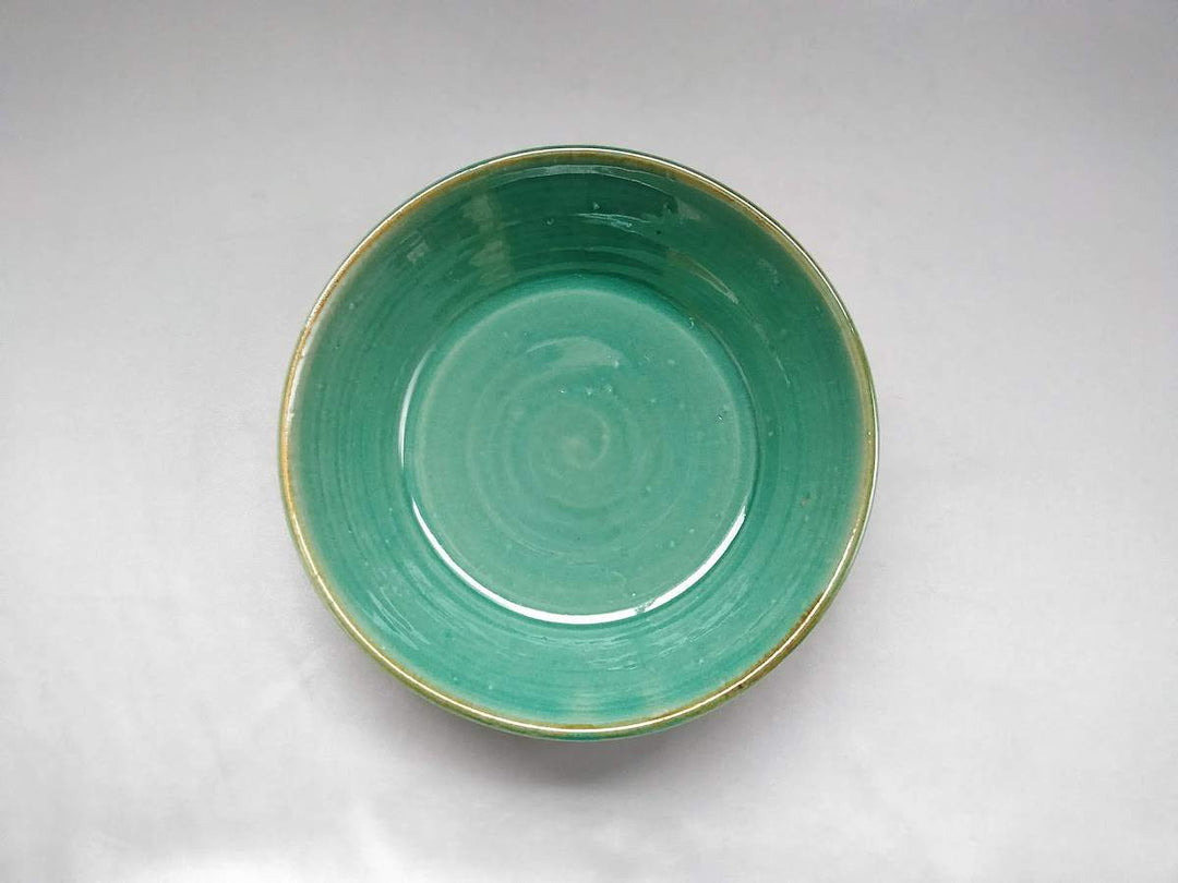 Turkish Green Sogi 7-Sun Shallow Bowl - Crafted By Shinji Akane