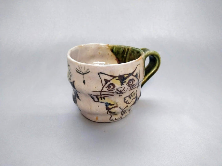 Dandelion and Cat Mug - Crafted By Hiroshi Sato