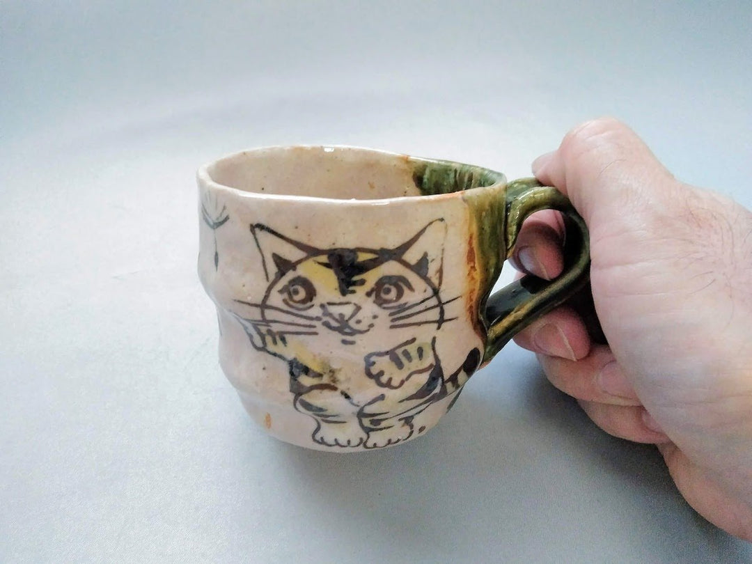 Dandelion and Cat Mug - Crafted By Hiroshi Sato