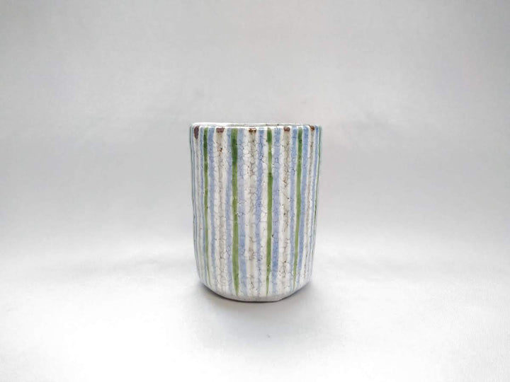 Three-Color Tokusa Tea Cup Green - Crafted By Shigehisa Miura