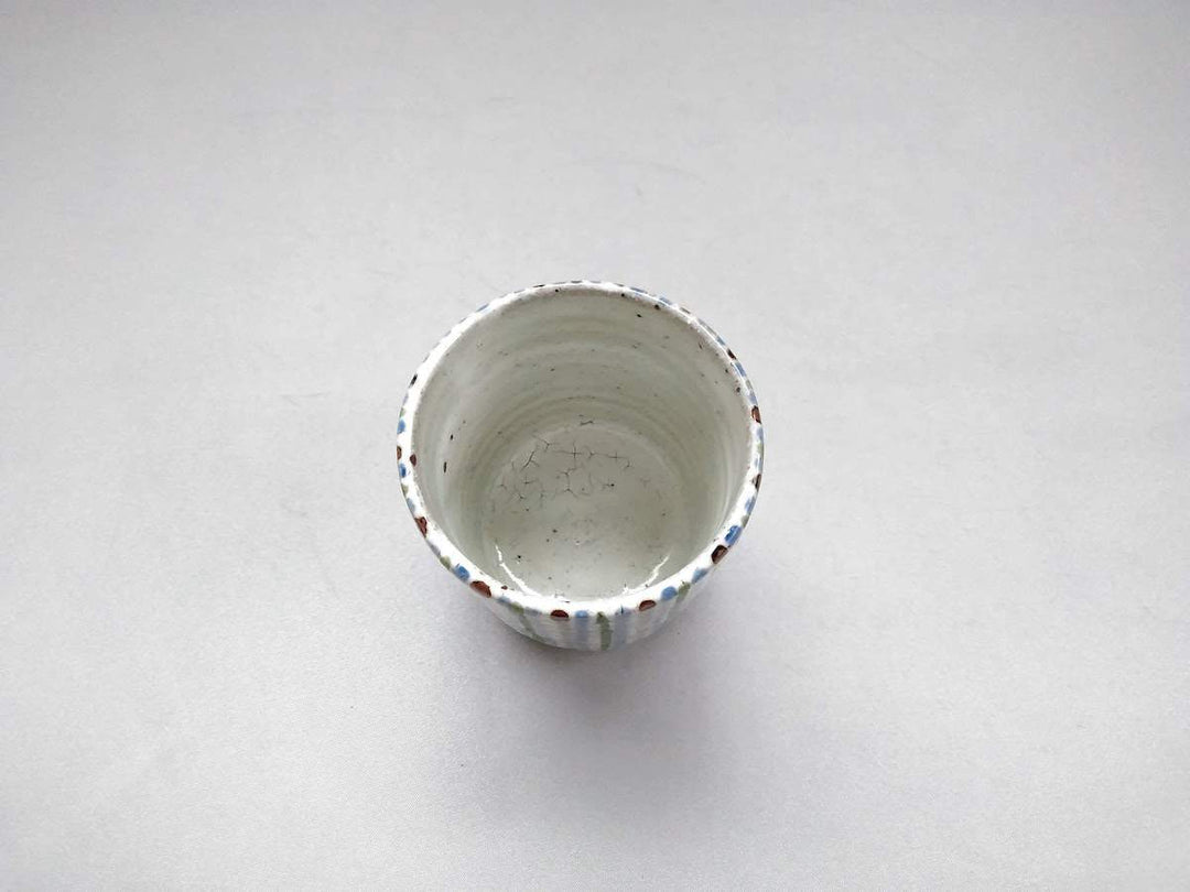 Three-Color Tokusa Tea Cup Green - Crafted By Shigehisa Miura