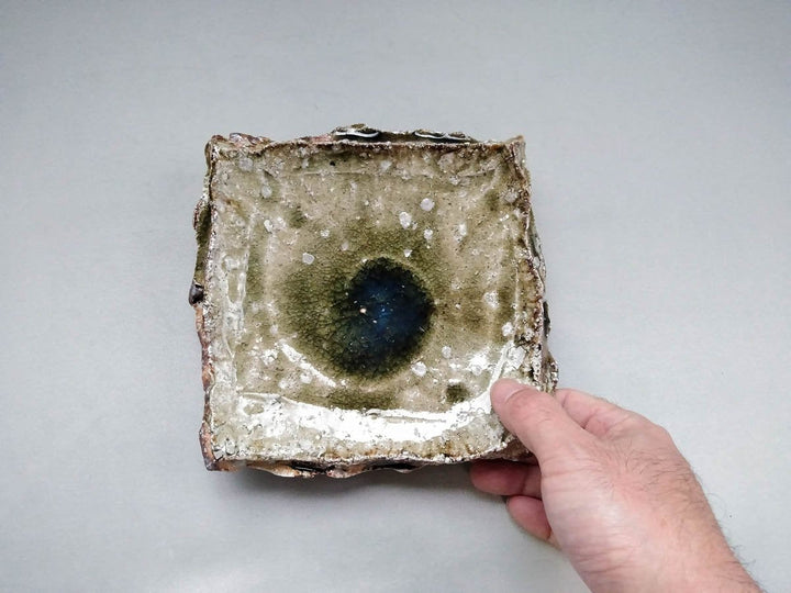 Ash Glazed Square Plate - Crafted By Takuma Murakoshi