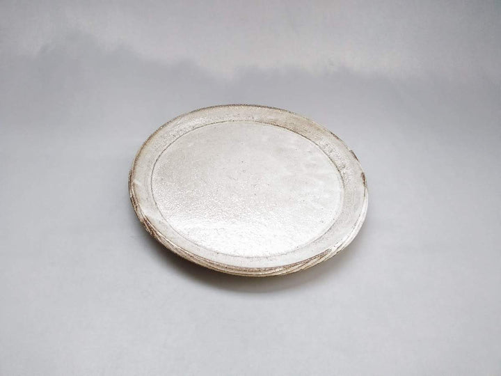 New White Slip Plate 21cm - Crafted By Masahiro Kumagai