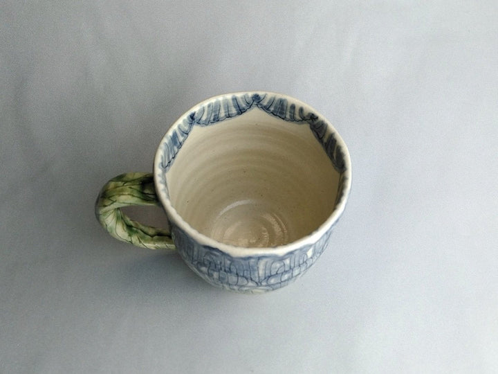 Peony Flower Mug Blue - Crafted By Yoshihei Kato