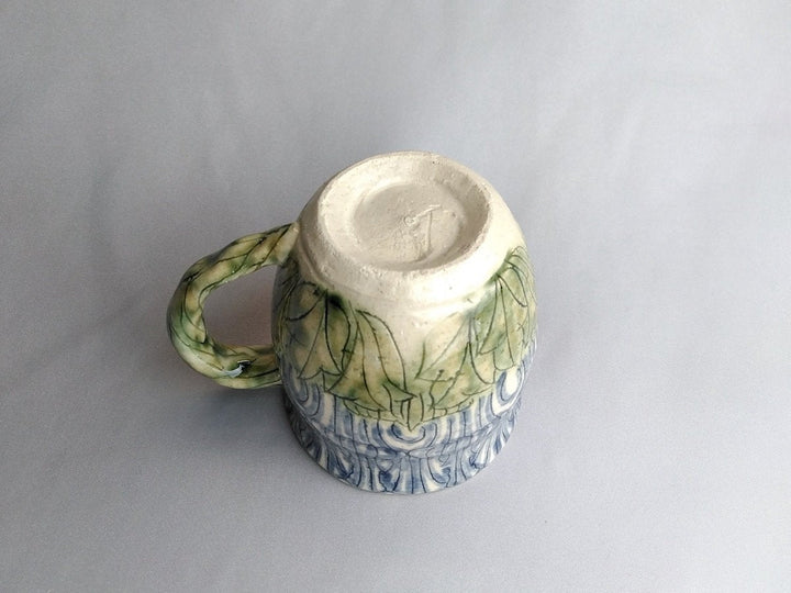 Peony Flower Mug Blue - Crafted By Yoshihei Kato